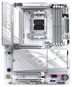 Мат.плата AMD Gigabyte B850 AORUS ELITE WF7 (4719331866105), AM5, B850, 4xDDR5 4400/4800/5200/8200(OC), 4xSATA3, 3xM.2 (PCIe 4.0 x4/x2), RAID, 1хDP, 3