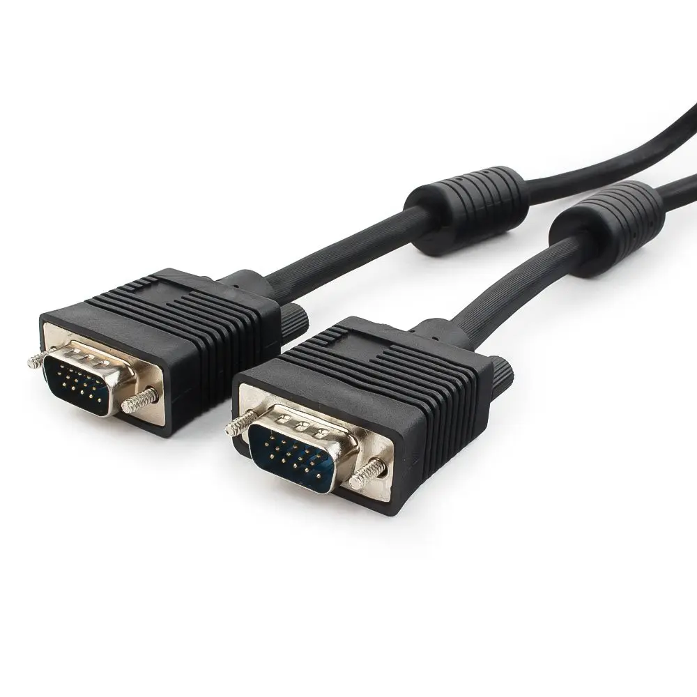 Кабель VGA Premium Cablexpert CC-PPVGA-10, 15M/15M, 3.0м, двойной экран, феррит.кольца, пакет