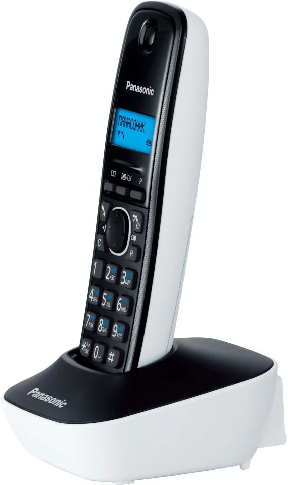 Радиотелефон PANASONIC KX-TG1611 (RUW) Белый. АОН, Caller ID (журнал на 50 вызовов), Русскоязычное меню, 12 мелодий звонка