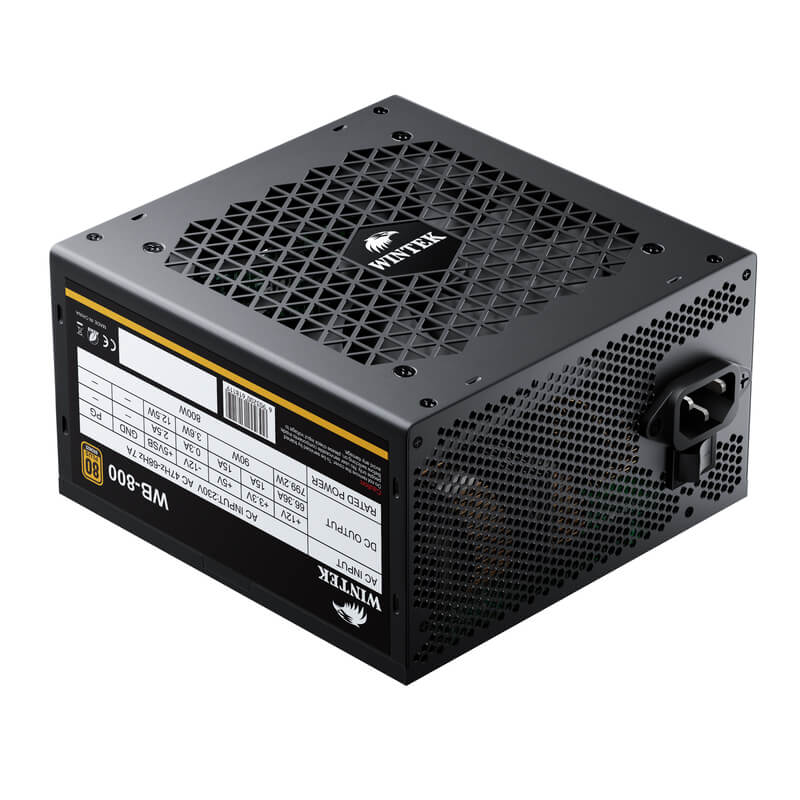Блок питания Wintek WB-800, 800W, APFC, DC-DC, EMI, 20+4, 2*P8(4+4), 2*P6+2, 6*SATA, 4*MOLEX, 80+Bronze, Full Modular