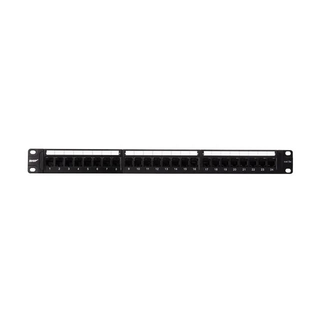 Патч Панель, SHIP, P197-24L5, с 24 двусторонними разъёмами RJ-45 cat 5e SHIP