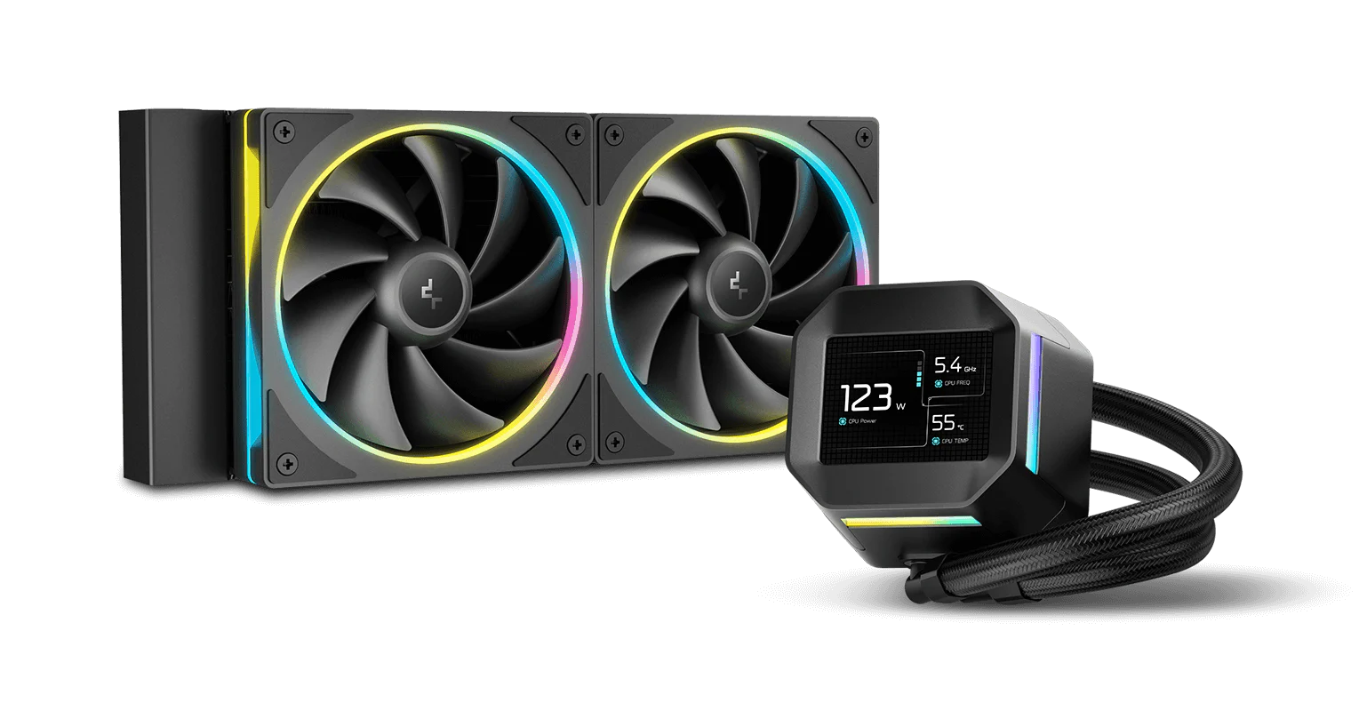 Кулер с водяным охлаждением, Deepcool, LM240, Intel 1851/1700/1200/115х и AMD AM5/AM4/, TDP 280W, 2*120мм FD12 ARGB, 600-2400 RPM±10%, 72,04CFM, ≤38,7