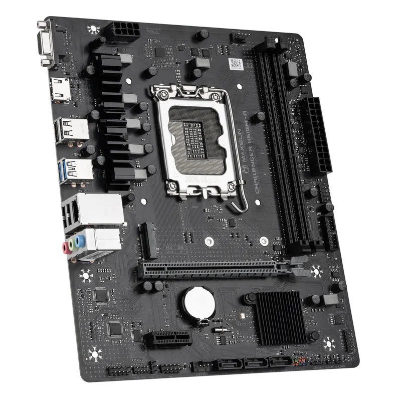 Мат.плата MaxSun MS-Challenger H610M-R ,MB Socket1700, MATX, iH610 (VGA+HDMI), 2DDR4, PCIx16, 2PCIx1