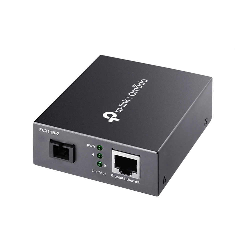 Оптический медиаконвертер GbE WDM TP-LINK FC311B-20 <1000BASE-TX to 1000BASE-FX, 1 оптоволоконный разъём SC 1000 Мбит/с, 1 порт RJ45 GbE, TX1310nm:, R