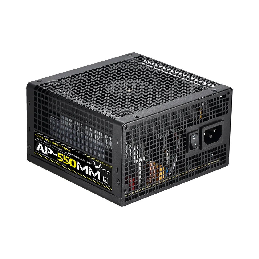Блок питания, Formula V, FV-550WD, 550W, ATX, White, APFC, 20+4 pin, 4+4pin, 6*Sata, 2*Molex, PCI-E 6+2 pin, Вентилятор 12см, Кабель питания, Чёрный