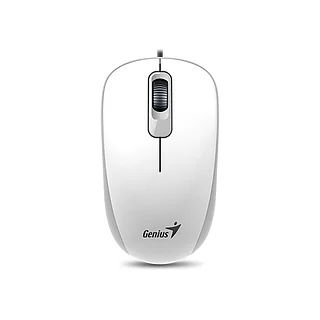 Мышь, Genius, DX-110, Белая Оптическая, 1000dpi, USB, Длина кабеля 1,6 метра, Белая