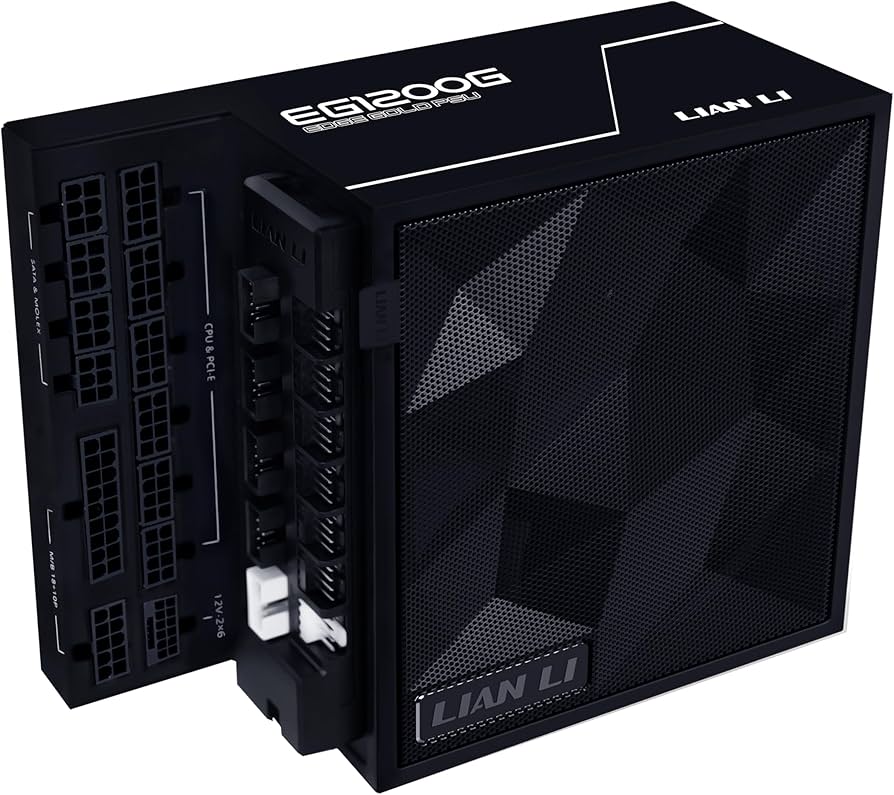 Блок питания Lian Li EG1200G BLACK 1200W Full Modular, 80+ GOLD, КПД 91.2% G9P.EG1200G.BH00.EU