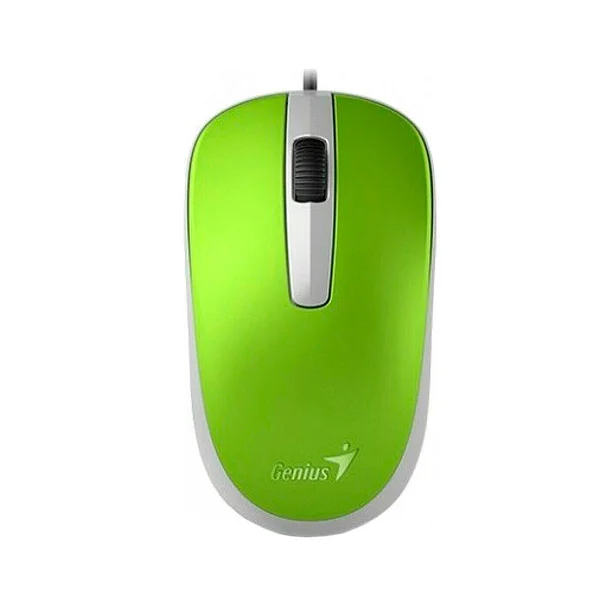 Мышь, Genius, DX-120, Зеленая Оптическая, 1000dpi, USB, Длина кабеля 1,5 метра,