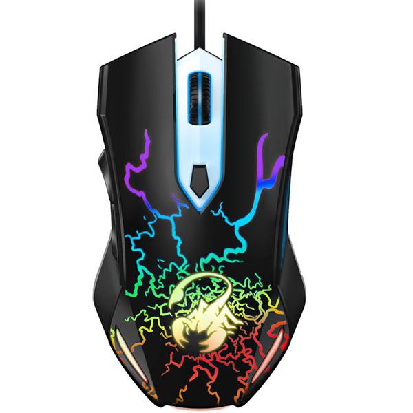 Мышь, Genius, Scorpion Spear, RGB, Игровая, Оптическая 800-1200dpi, Проводная 1,8м, USB, Черная