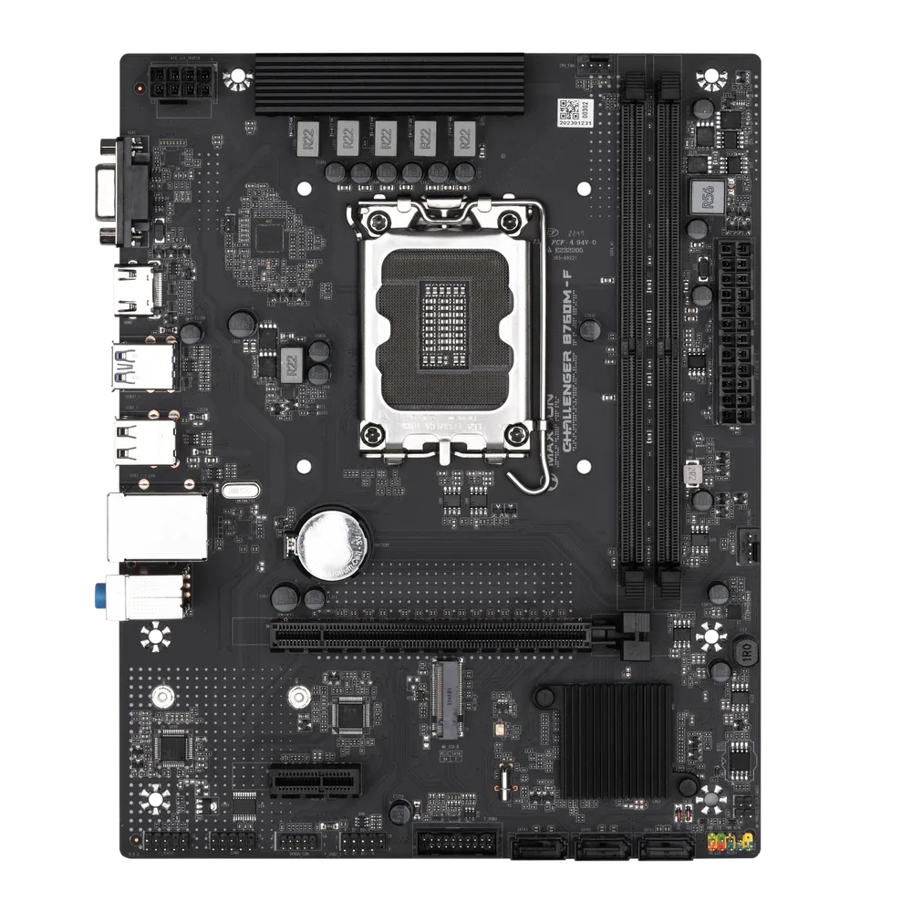 Мат.плата MaxSun Challenger B760M-F ,MB Socket1700, MATX, iB760 (VGA+HDMI), 2DDR4, PCIx16, PCIx1