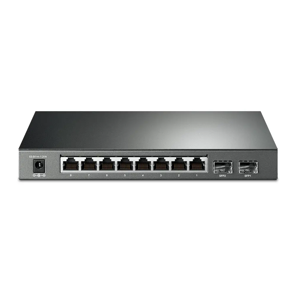Коммутатор PoE+ Smart GbE  8-портовый Tp-Link TL-SG2210P <JetStream™ 8 портов GbE 802.3af/at (max 30W на порт),  2 гигабитных SFP-слота, коммутационна