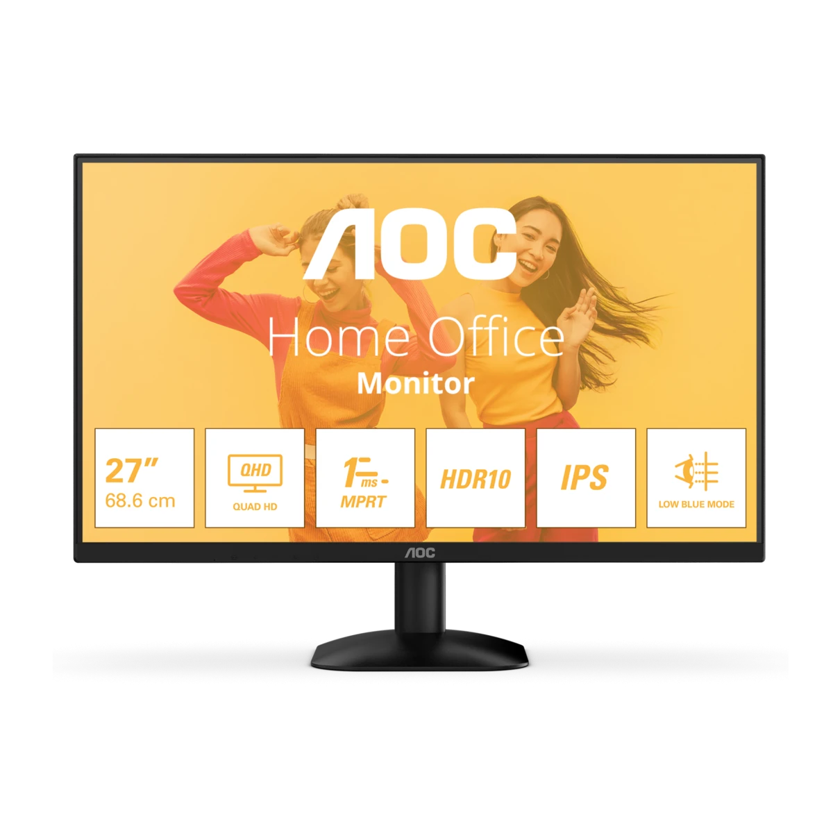 Монитор 27" AOC Q27B35E/01 IPS 2560x1440 75Hz 1ms 300cd/m 1500:1 HDR10 HDMI DP Черный