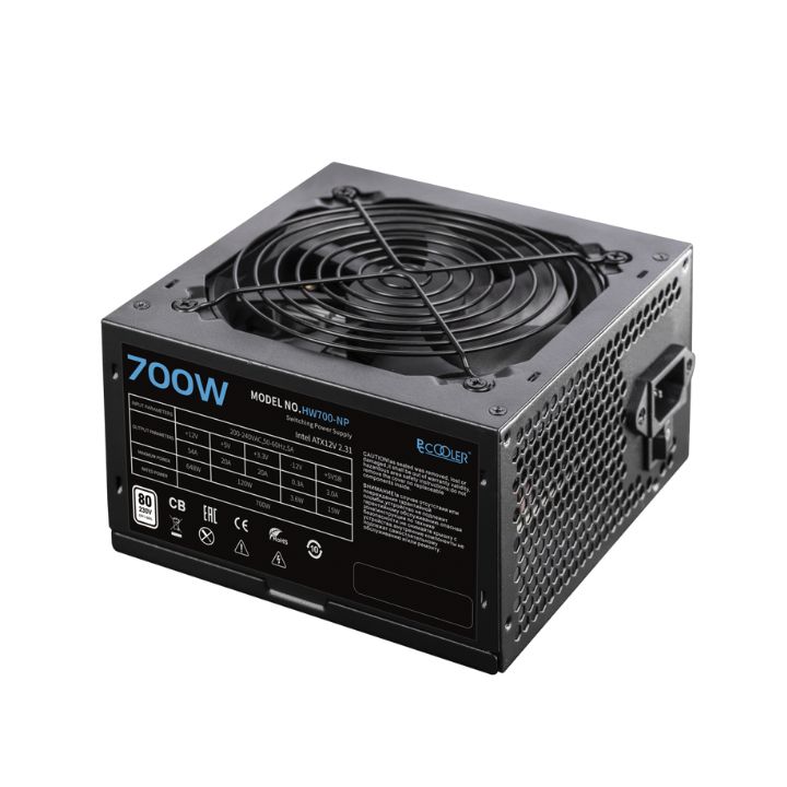Блок питания PCCooler  HW700-NP, 700W, Non Modular, 80+, Fan 120mm, HW700-NP