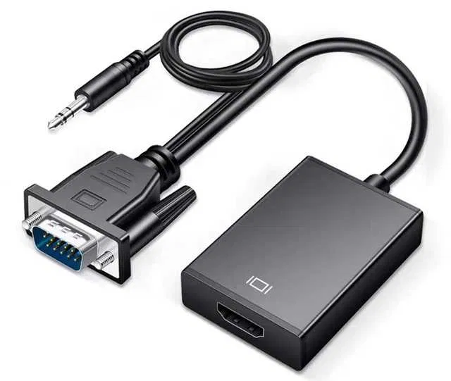 Переходник VGA M - HDMI F +3.5звук, пит 5V,1A,