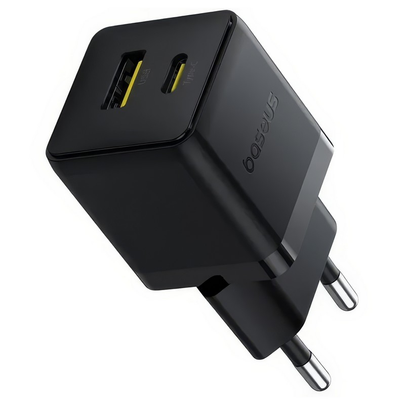 Адаптер питания, Baseus, Palm (P10111608113-00), C+U, 20W, Черный