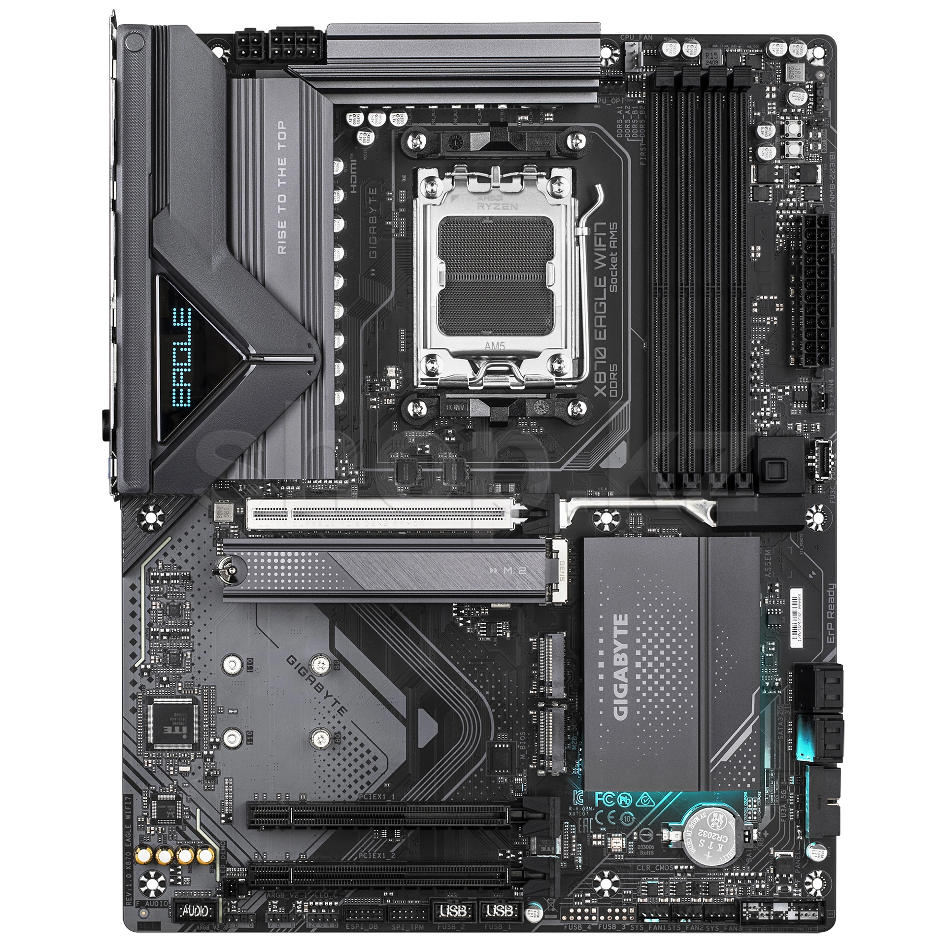 Мат.плата AMD Gigabyte X870 EAGLE WIFI7 ,MB Socket AM5, ATX, AMD X870 (HDMI), 4DDR5, 3PCIx16