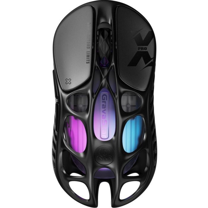 Мышь беспроводная/проводная GravaStar GS X PRO [GS X PRO_BLK_CN] черный/ RGB/ 32000 dpi/ PixArt PAW3950/ Частота опроса 8000 Гц/ 6972448923309