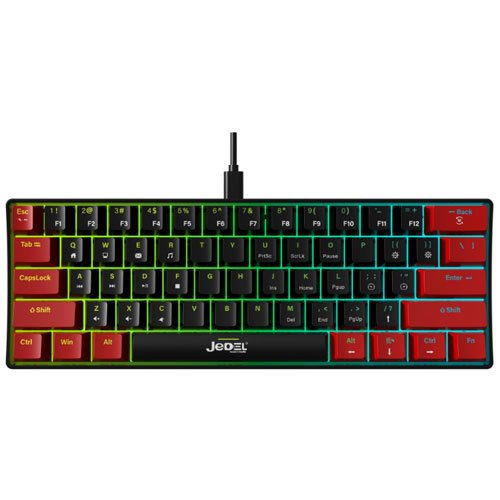 Клавиатура  KL 69    JEDEL  Беспроводная , Механическая   Красно - Черная