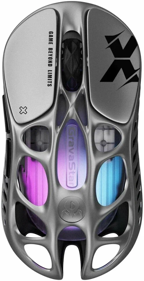 Мышь беспроводная/проводная GravaStar GS X [GS X_GRY_CN] серый/ 32000 dpi/ PixArt PAW3950/ Частота опроса 1000 Гц/ 6972448923323