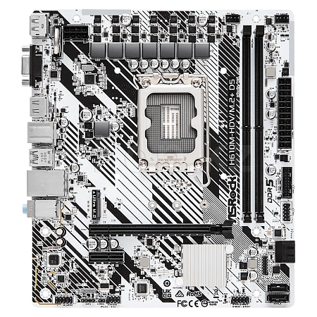 Мат.плата ASRock H610M-HDV/M.2+ D5 LGA1700 2xDDR5 4xSATA M.2 D-Sub HDMI DP Type-C mATX