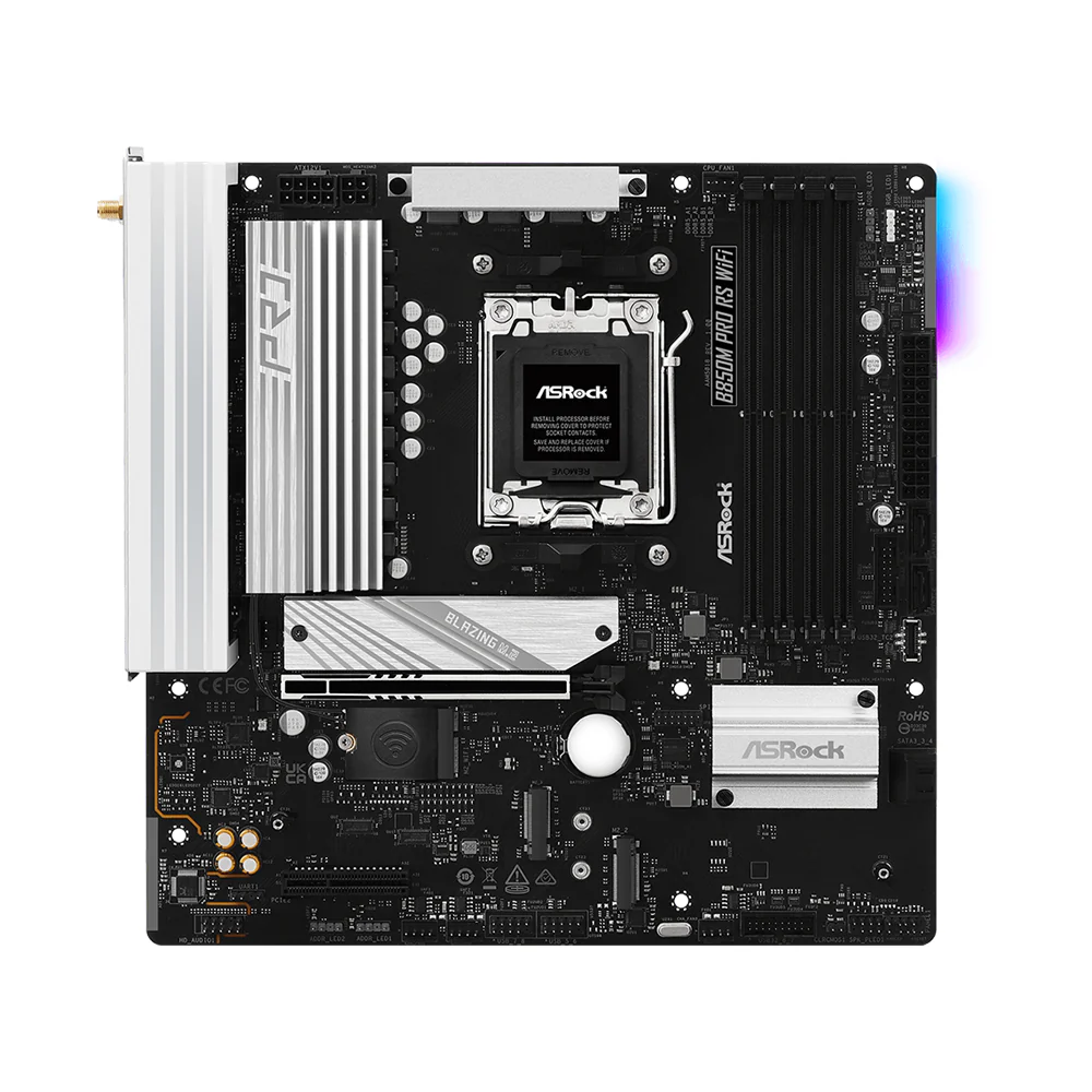 Мат.плата AMD ASRock B650M PRO X3D AM5 4xDDR5 4xSATA3 3xM.2 Type-C HDMI DP mATX