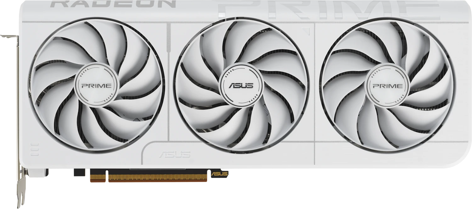 Видеокарта 16 Gb ASUS RX 9070XT [PRIME-RX9070XT-O16G-WHITE], 16 GB ,GPU AMD,, PRIME 9070 XT WHITE 2HDMI/2DP, GDDR6/256bit, [PRIME-RX9070XT-O16G-WHITE]