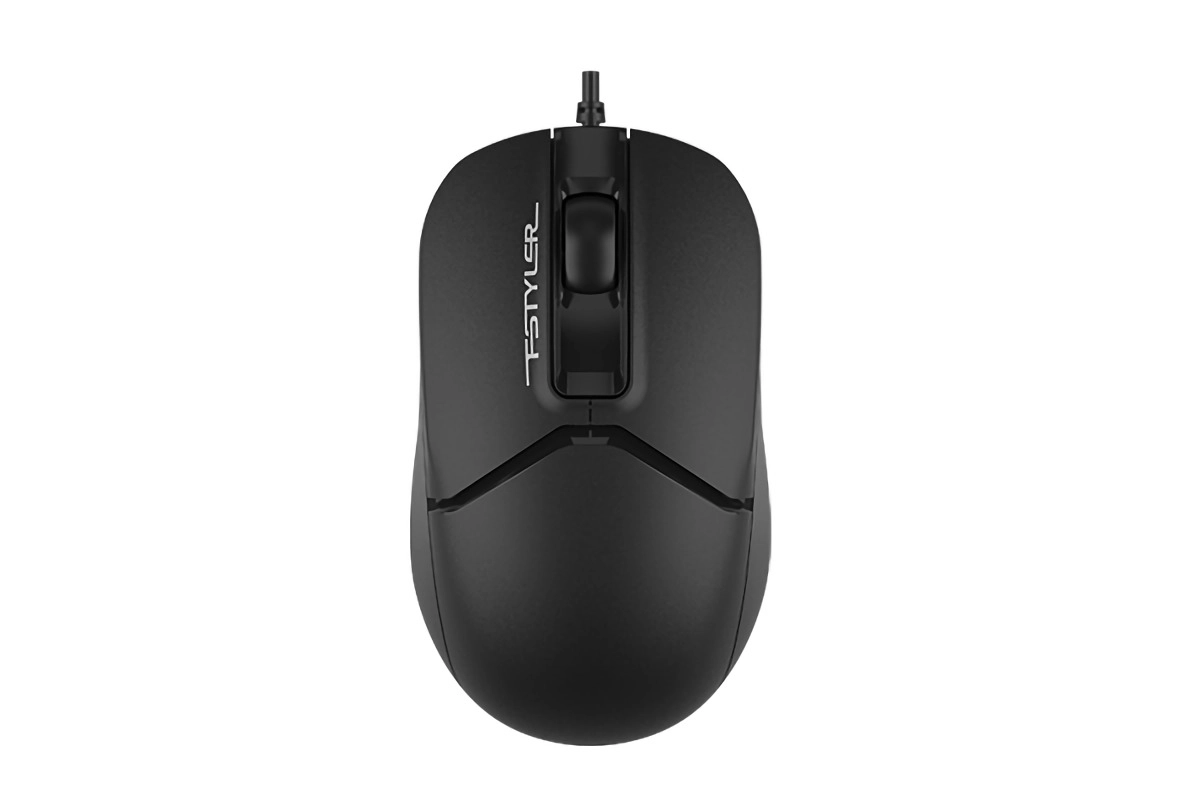 Мышь A4tech Fstyler FM12-BLACK 2M Fstyler <1200DPI, 200cm>