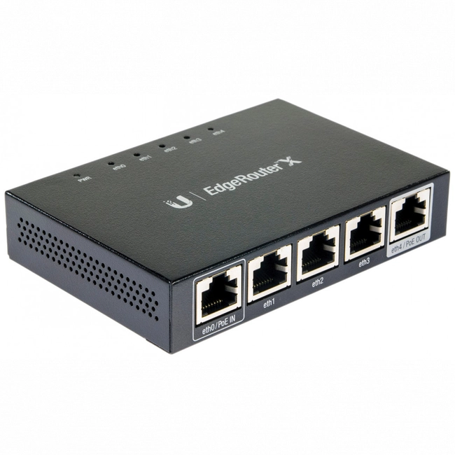 Маршрутизатор Ubiquiti  ER-X-EU EdgeRouter X PoE 5x10/100/1000Mbps v2