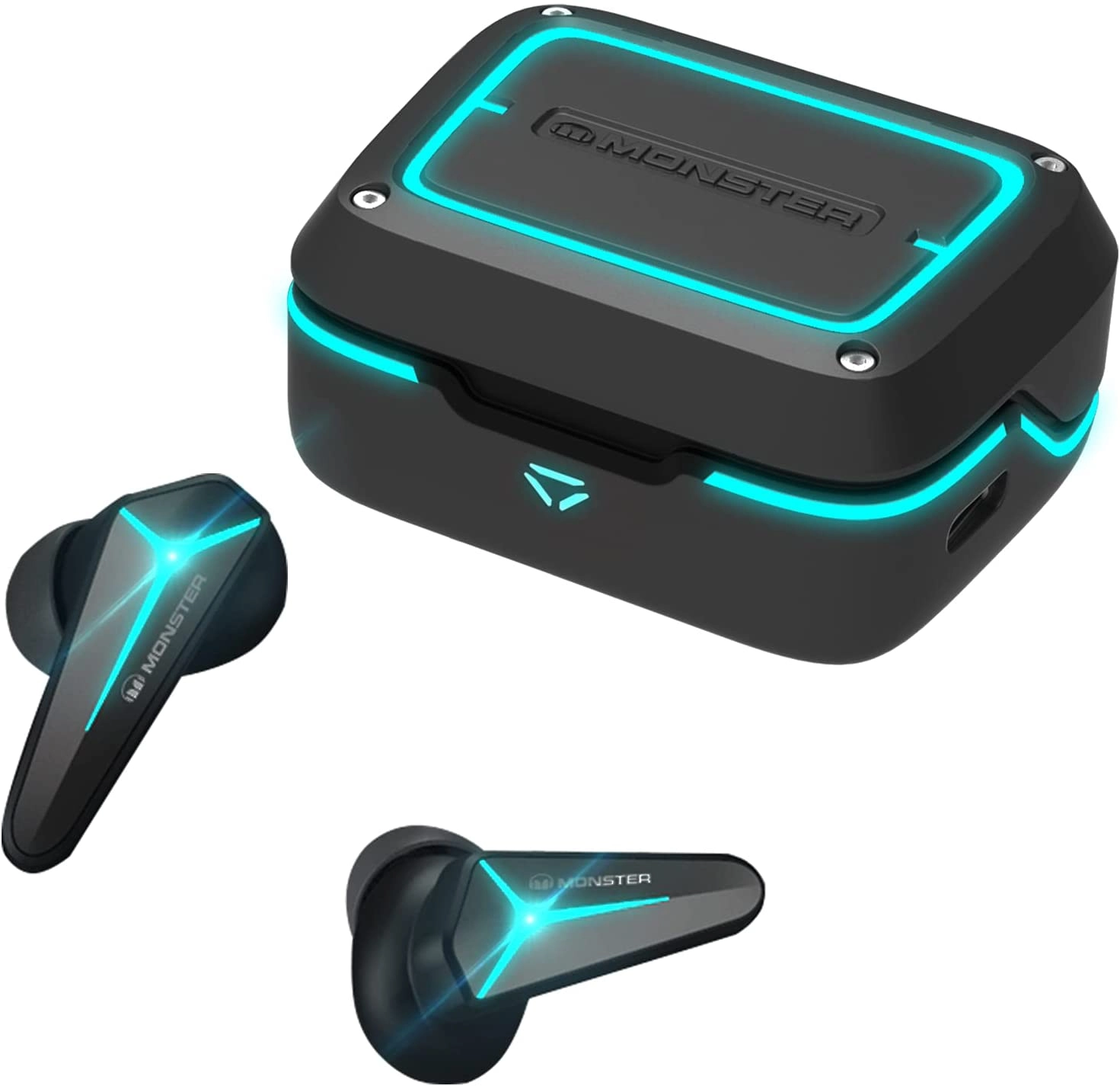 Гарнитура TWS MONSTER Mission V1 <Игровой дизайн, Black>