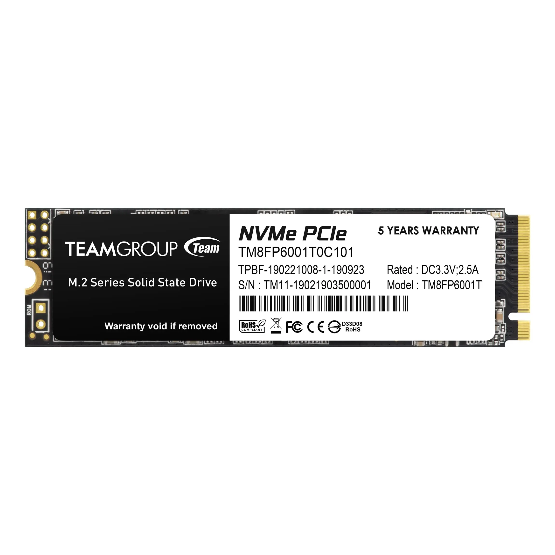 1 000 GB SSD M.2 TeamGroup MP33 M.2 NVMe R1800Mb/s W1500MB/s TM8FP6001T0C101