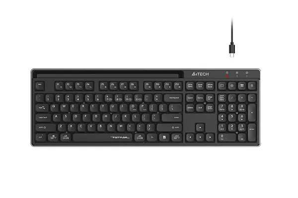 Клавиатура беспроводная A4tech Fstyler FBX72C BLACK <USB 2.4GHz, BT, ACC, BLACK>