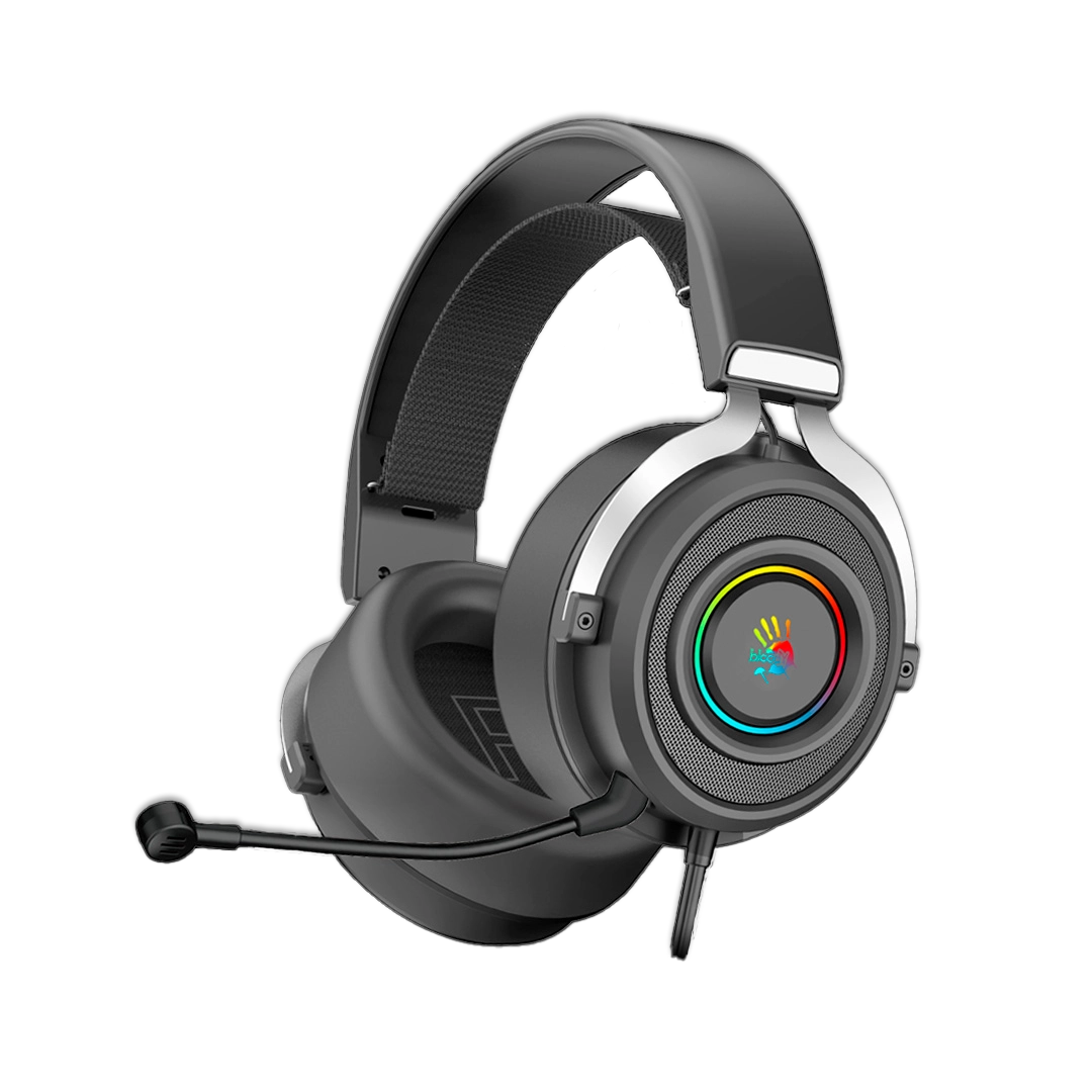 Наушники+микрофон игровые Bloody G535P-Black+Silver