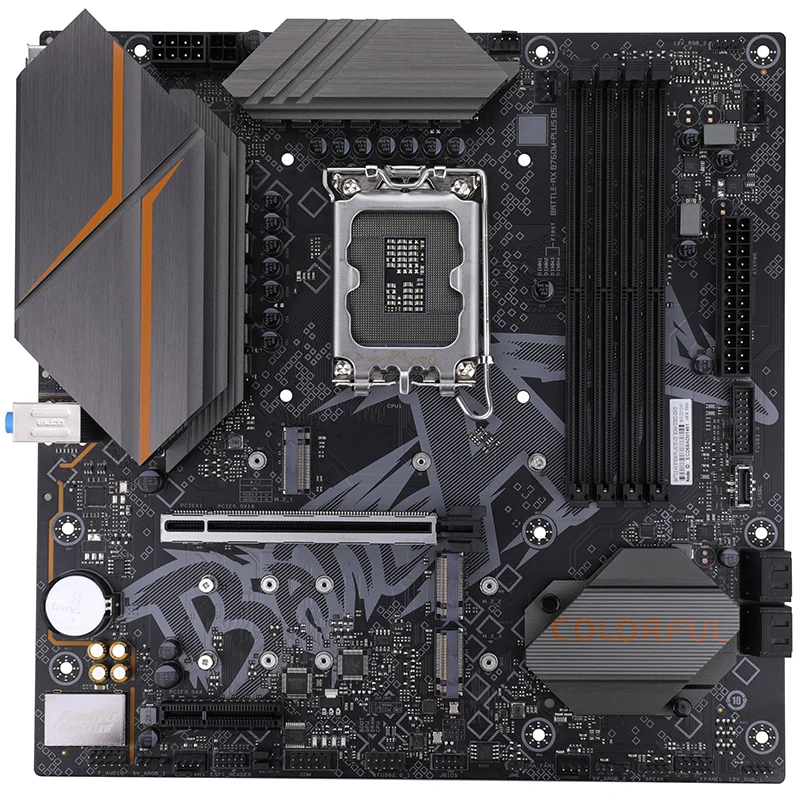 Мат.плата Colorful BATTLE-AX B760M-PLUS WIFI D5 V20 ,MB Socket1700, MATX, iB760 (DP+HDMI) 4DDR5, PCIx16, PCIx1