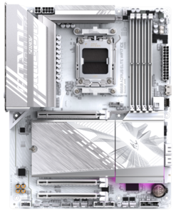 Мат.плата AMD Gigabyte B850 AORUS ELITE WF7 (4719331866105), AM5, B850, 4xDDR5 4400/4800/5200/8200(OC), 4xSATA3, 3xM.2 (PCIe 4.0 x4/x2), RAID, 1хDP, 3