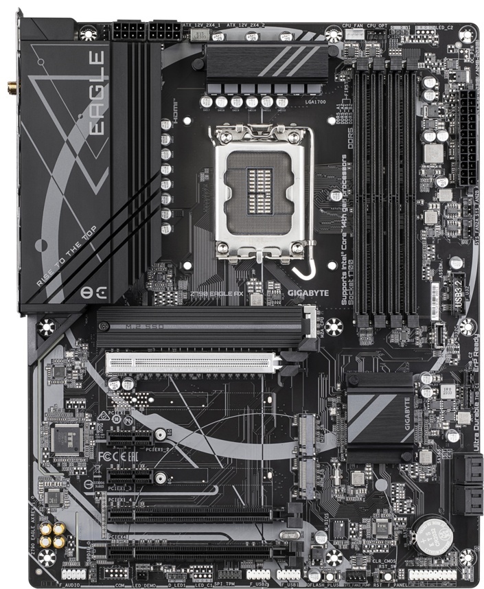 Мат.плата  Gigabyte Z790 EAGLE ,MB Socket1700, ATX, iZ790 (DP+HDMI), 4DDR5, 2PCIx16, 2PCIx1