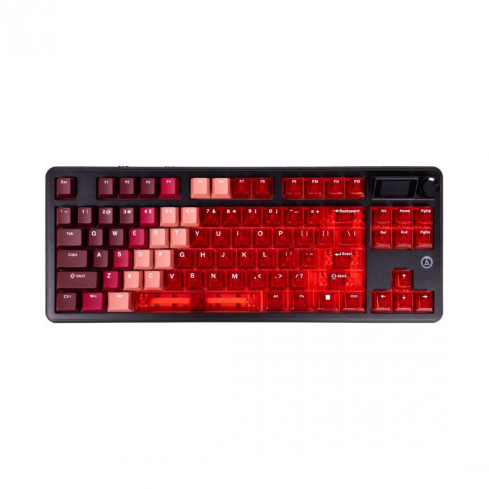 Клавиатура, Ajazz,MK87/Pitaya/Red, MK87, Игровая, Механическая, TKL, Pitaya Switches, USB, 2,4 ГГц, Bluetooth, Подсветка RGB, Размер: 372x144x47 мм., 