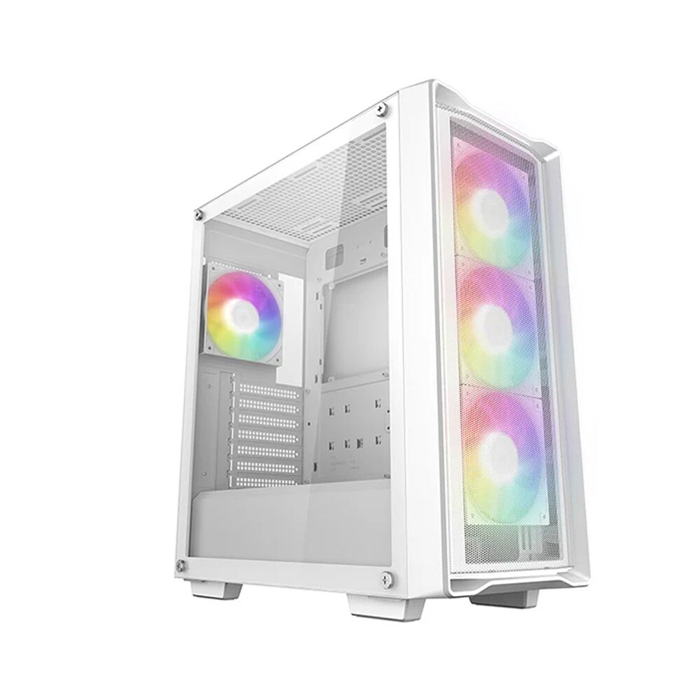 Кейс, Deepcool, CC560 MESH V2 WH R-CC560-WHAMA4-G-2, ATX/Micro ATX/Mini-ITX, USB 3.0*2, HD-Audio, 4*120mm ARGB, Высота процессорного кулера до 165мм, 