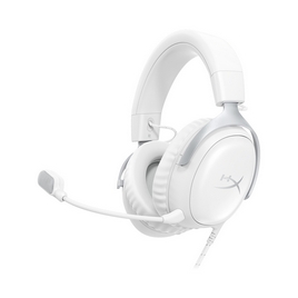 Гарнитура, HyperX, BS7C1AA, Cloud III - Gaming Headset (White), Микрофон съёмный гибкий, Динамики 53 мм, 150 мВт, 15-25000 гц, Блок управления звуком 