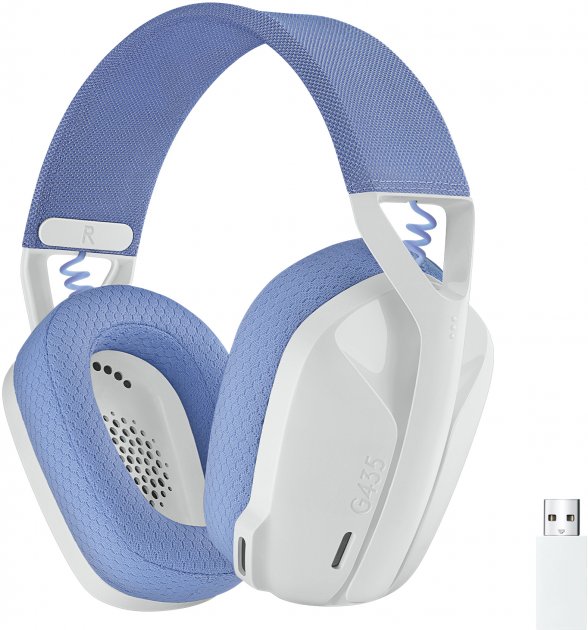 Беспроводные наушники Logitech G435 БЕЛЫЕ/ 20000 Гц/ 45Ω/ 83.1 дБ/ +Nintendo Switch, PS4, PS5/ 981-001077
