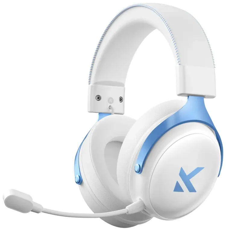 Наушники с микрофоном MCHOSE V9 Pro, 7.1 Surround, 53mm Drivers, 2.4/BT/USB, 2000mAh, Sky White