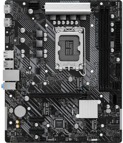 Мат.плата ASRock B760M-H2/M.2 LGA1700 2xDDR5 4xSATA RAID 2xM.2 2xHDMI mATX