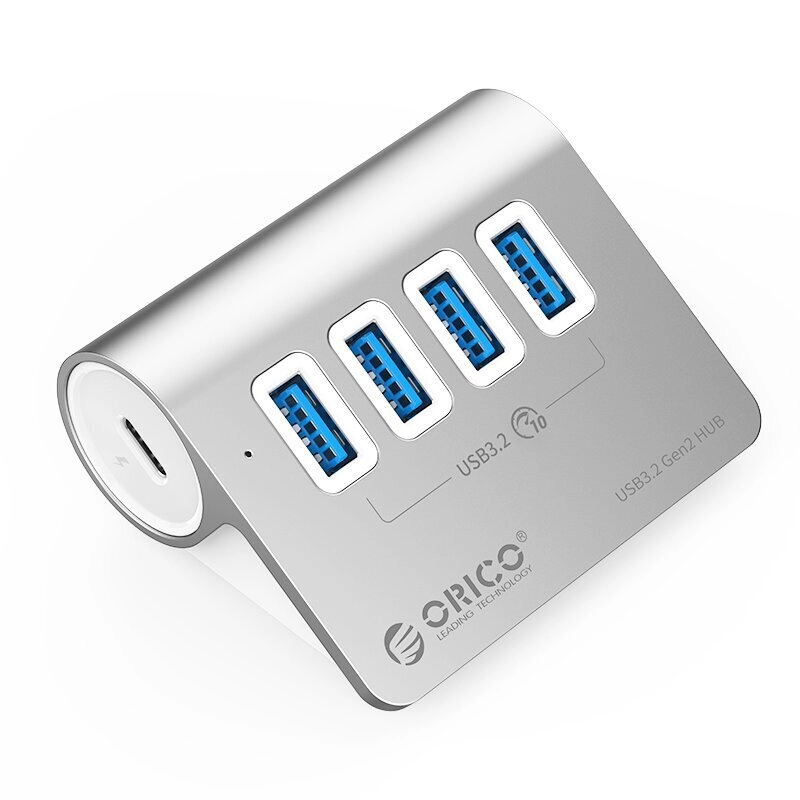 Расширитель USB Хаб ORICO M3U4-G2-05-SV-BP <USB C to USB 3.2 gen2 * 4>