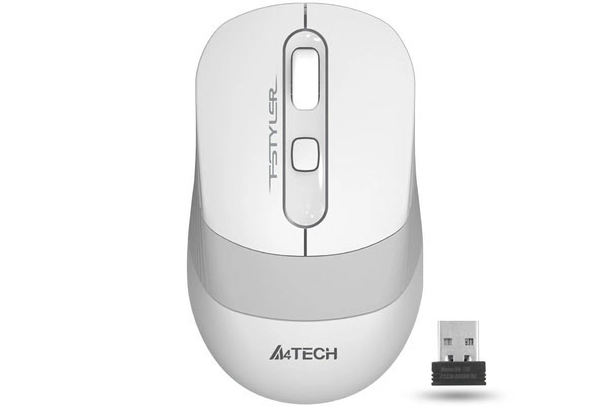 Мышь беспроводная A4tech FG10-WHITE Fstyler <2.4GHz, AA, 2000DPI, USB>