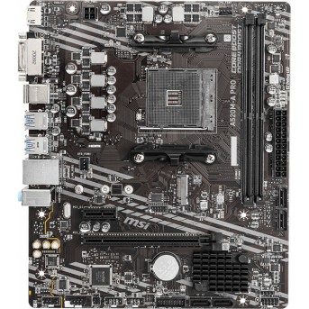 Мат.плата AMD MSI A520M-A PRO AM4 A520 2xDDR4 4xSATA3 RAID 1xM.2 HDMI DVI mATX