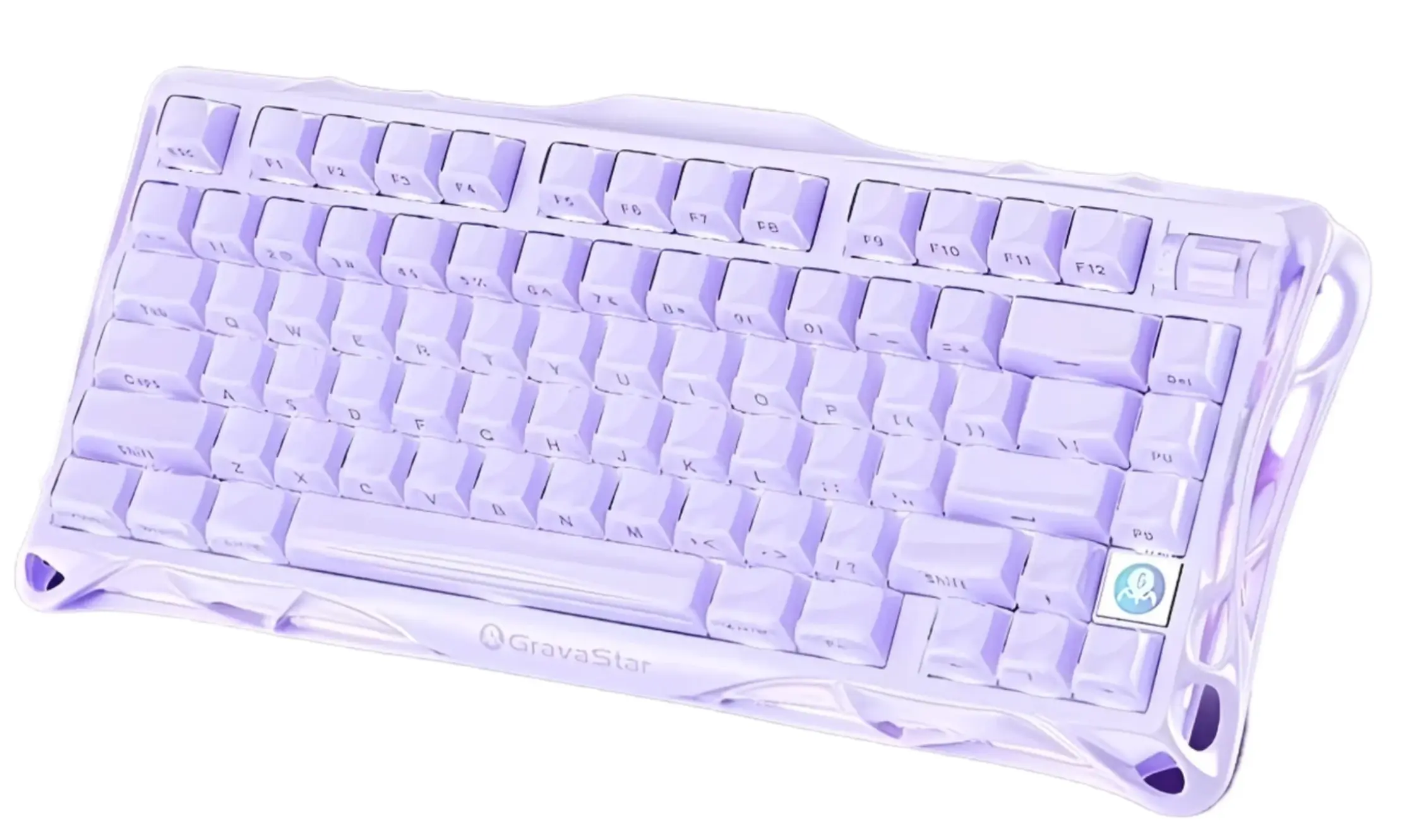 Клавиатура проводная + беспроводная GravaStar Mercury K1_PL/ фиолетовый/ механическая/ RGB/ Stellar Bloom Linear switch/ 79/ONLY ENGLISH/6972448924344