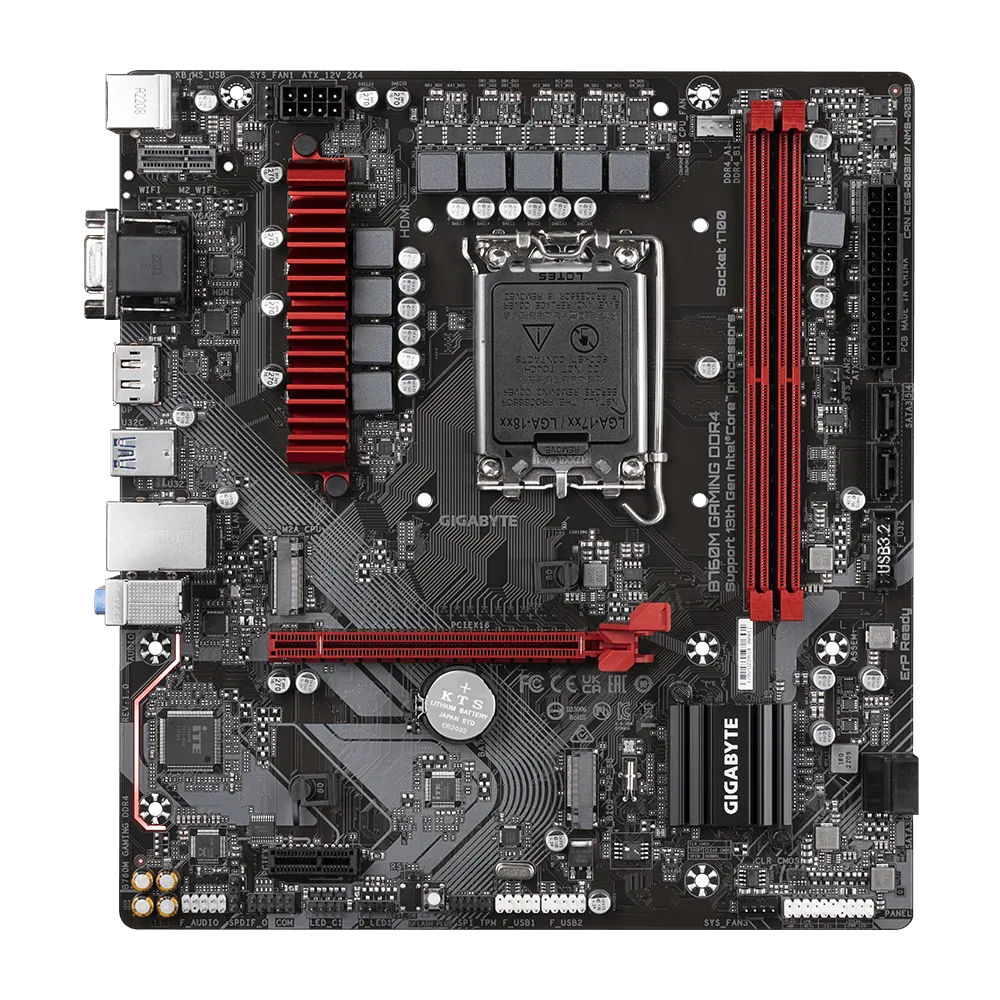 Мат.плата Gigabyte B760M GAMING DDR4,LGA1700,2xDDR4,4xSATA3, 2xM.2 (PCI-E 4.0x4/x2), Raid, 1xD-Sub,