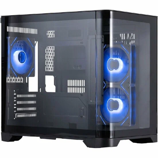 Корпус 1STPLAYER, UV6 BK, UV6-BK-2FC7R-1FC7, M-ATX / ITX, 2*3.5"/3*2.5", Кулер 3*12см, Высота кулера до 157 мм, Длина VGA до 400 мм, 280×453×377 мм, Б