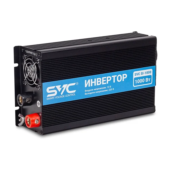 Инвертор, SVC, SI-1000, Мощность 1000ВА/1000Вт, Вход 12В/Выход 210-240В, 1 вых.: Shuko CEE7, USB-пор