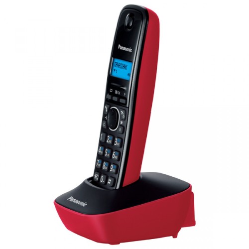 Радиотелефон PANASONIC KX-TG1611 (RUR) Красный. АОН, Caller ID (журнал на 50 вызовов), Русскоязычное меню, 12 мелодий звонка