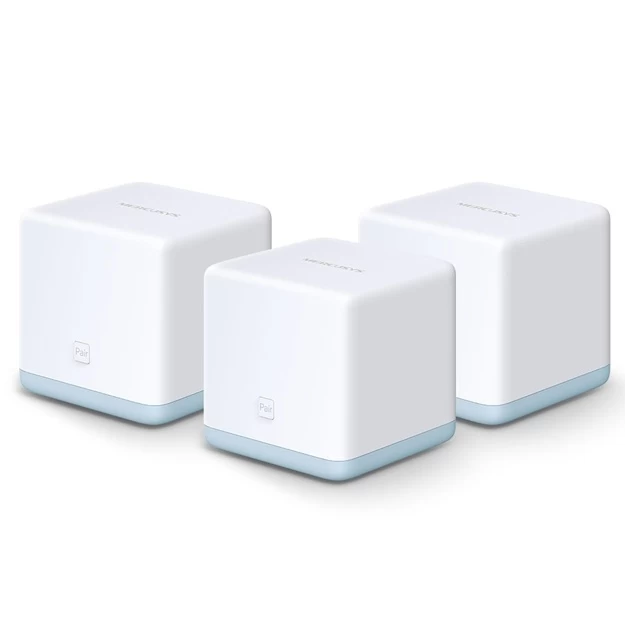 Домашняя Mesh Wi-Fi система AC1200 Mercusys Halo H30 (3-pack) <Бесшовный роуминг, 867 Mbps on 5 GHz, 300 Mbps on 2.4 GHz, 802.11ac/a/b/g/n, 2 GbE порт